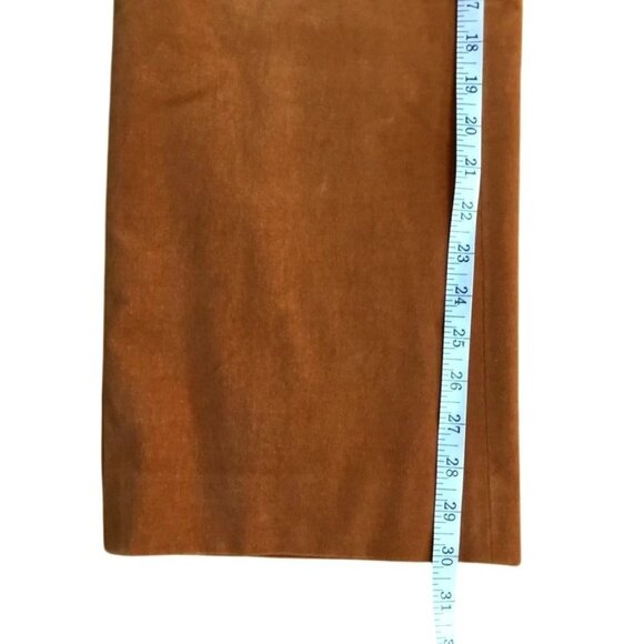 Zenobia Burnt Orange Velvet High Rise 8 Lined Luxury Cotton Blend Pant Trouser - Picture 9 of 12